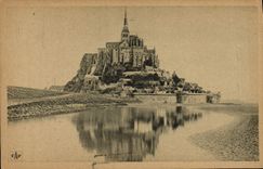 VINTAGE POSTCARD Mont Saint Michel Seen from in the East of the dam