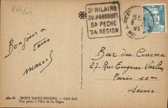 VINTAGE POSTCARD Mont Saint Michel Seen from in the East of the dam