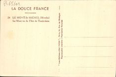 VINTAGE POSTCARD the Mount St Michel the Mount Seen of I' Ilot of Tombelaine