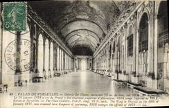 CPA Versailles Palais Galerie des Glaces 