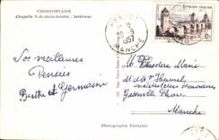 MODERN CARD Vindefontaine Vault NR D Of Virgin Interior Salette