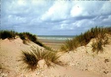 CPM Cote Atlantiquee Mais Sur Le Sable Au Loin Chante La Mer Divine