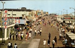 MODERN CARD Wildwood By the Sea New Jersey Panoramic View Off The Boardwalk