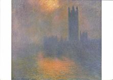 MODERN CARD Claude Monet London the Parliament Trouee De Soleil In the Fog