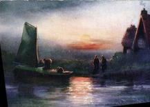 VINTAGE POSTCARD Fantasy Boat