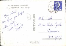 MODERN CARD Normandy Country of Trough Le Havre Steamer Lisieux Foklore