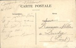 Dimensiones de la POSTAL de la VENDIMIA del vapor del canal inglés que sale del vapor portuario Touraine