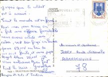 MODERN CARD Deauville Trouville Pecheur Fishes Poisson Benediction of the sea Jetee and sailing Sortie of the Moureaux port