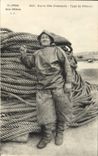 CPA Le Littoral Sur La Cote Normande Type De Pecheur Peche Marin 