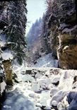 CPM Neige Et Soleil La Route Dans Les Gorges