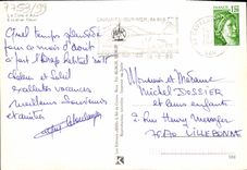 POSTAL MODERNA la dimensión de la escalera azul floreció la casa