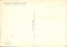 POSTAL MODERNA colores y luz de la puesta del sol de Francia en el mediterráneo