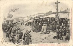 MODERN CARD Brittany with the Cross