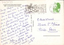 POSTAL MODERNA invierno en nuestras montañas los gráficos de nieves