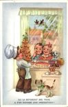 CPM Fantaisie Enfants Chat Chien Patissier