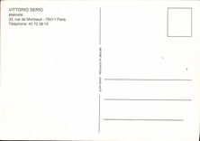 POSTAL MODERNA calle del ebanista de Vittorio Serio de Montreuil París