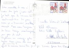 POSTAL MODERNA puesta del sol de Mediteranee