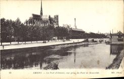 VINTAGE POSTCARD Amiens the Port Of upstream Seen from of the Bridge of Beauville