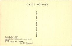 VINTAGE POSTCARD Chick Paris Museum Of the Louvre Jews collecting the basket in the desert