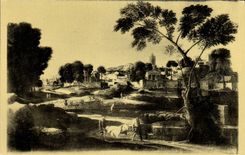 VINTAGE POSTCARD Poussin the Body of Phocion Carries out of Athens Athens Greece Paris Musee Of the Louvre