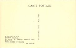 VINTAGE POSTCARD Poussin the Body of Phocion Carries out of Athens Athens Greece Paris Musee Of the Louvre