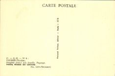 VINTAGE POSTCARD Diogene Chick throwing its bowl Landscape Paris Museum Of the Louvre