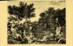 VINTAGE POSTCARD Chick Apollo And Daphne Paris Museum Of the Louvre