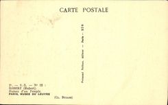 VINTAGE POSTCARD Robert Ruins dun Temple Paris Museum Of Louvre