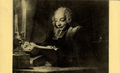 VINTAGE POSTCARD the Tower Portrait of Labbe Huber Quentin Museum of Toiur Saint Quentin