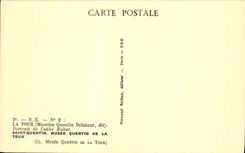 VINTAGE POSTCARD the Tower Portrait of Labbe Huber Quentin Museum of Toiur Saint Quentin
