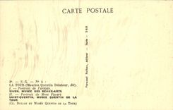 VINTAGE POSTCARD the Tower Portrait of the artist Quentin Museum of the Tower Saint Quentin