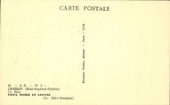 VINTAGE POSTCARD Chardin the Line Paris Museum Of Louvre Poisson Cat