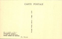 VINTAGE POSTCARD Delacroix the death of Sardanapale Paris Museum Of Louvre