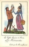 CPM Les Vieilles Provinces de France Normandie Publicite Farines Jammet Folklore