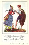 CPM Les Vieilles Provinces de France Comte de Nice Publicite Farines Jammet Folklore