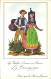 CPM Les Vieilles Provinces de France Bourgogne Publicite Farines Jammet Folklore