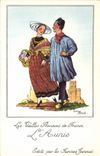 CPM Les Vieilles Provinces de France Aunis Publicite Farines Jammet Folklore