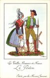 CPM Les Vieilles Provinces de France Poitou Moulin a vent Publicite Farines Jammet Folklore