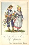 CPM Les Vieilles Provinces de France Lyonnais Publicite Farines Jammet Folklore