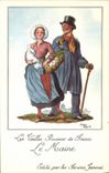 CPM Les Vieilles Provinces de France Maine Publicite Farines Jammet Folklore