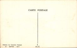 CPA Histoire Du Costume Francais Empire 1814