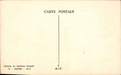 CPA Histoire Du Costume Francais Empire 1814 Homme Femme