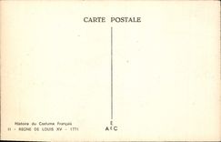 CPA Histoire Du Costume Francais Regne de Louis XV 1771