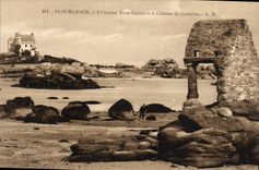CPA Ploumanach L'Oratoire Saint Guirec et le Chateau de Costaeres