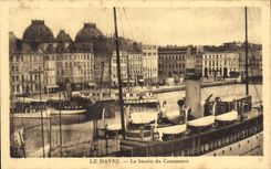 CPA Le Havre Le Bassin du Commerce Bateaux