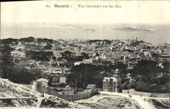 CPA Marseille Vue Generale Sur les Iles