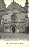 VINTAGE POSTCARD Thouars Church St Medard
