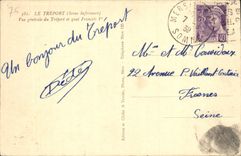 Opinión de Treport de la POSTAL de la VENDIMIA del muelle 1r de Treport y de François