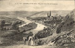 VINTAGE POSTCARD Rouen Seen from of the Dimension of Bonsecours Horse