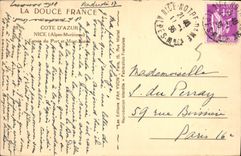 CPA Nice Entree du Port et Mont Boron 